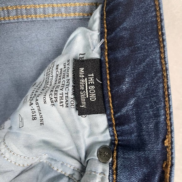 BLANKNYC The Bond Jeans Size 26 Mid-Rise Skinny Distressed Raw Hem Stretch Denim - Picture 7 of 8